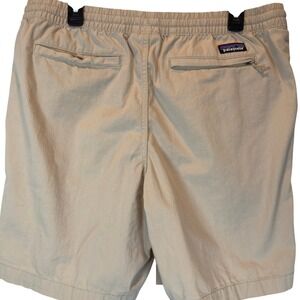 Patagonia Outdoor Everyday Shorts Women's Large Tan Organic Cotton Zip Pockets